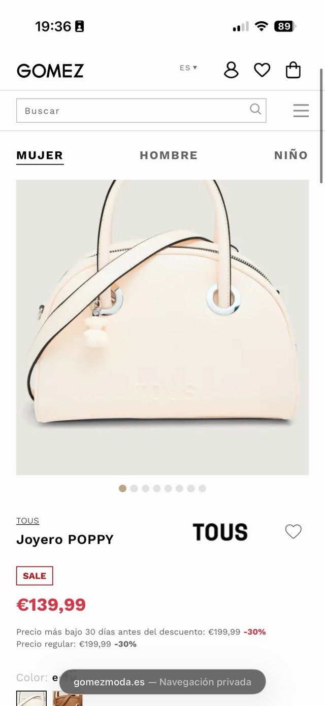 Borsa Tous Poppy Beige Originale