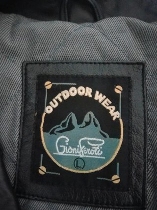 Chaqueta Cuero Negra Talla L
