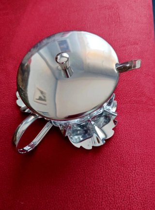 Azucarero Diseño Cristal y Metal