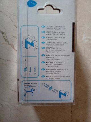 Percha toalla baño cromo