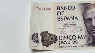 Billete 5.000 Pesetas 1979 RARO ERROR DE IMPRESION
