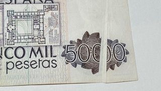 Billete 5.000 Pesetas 1979 RARO ERROR DE IMPRESION