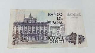 Billete 5.000 Pesetas 1979 RARO ERROR DE IMPRESION