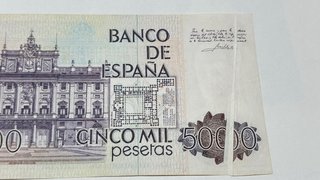 Billete 5.000 Pesetas 1979 RARO ERROR DE IMPRESION
