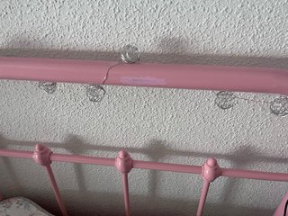 Cama forja rosa vintage