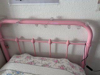 Cama forja rosa vintage