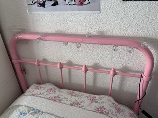 Cama forja rosa vintage