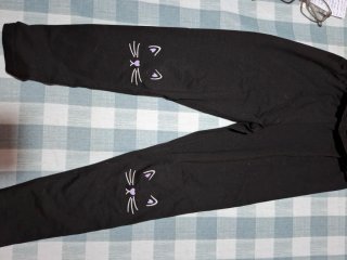 Leggings niña gato negro talla 7