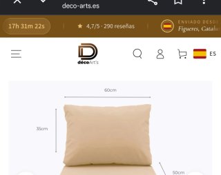 Set de Cojines a estrenar exterior 60x35cm beige