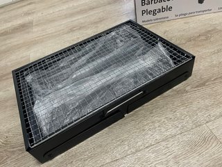 Barbacoa Plegable Negra Metal