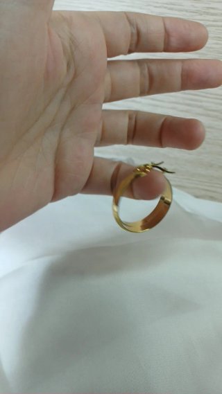 Pendientes Aro Chapado Oro 18k Vintage
