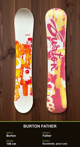 Tabla Snow Burton Father 149 cm