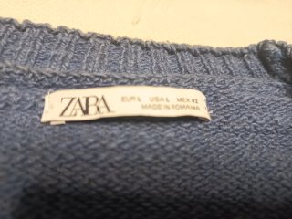 Jersey Zara punto grueso azul/gris