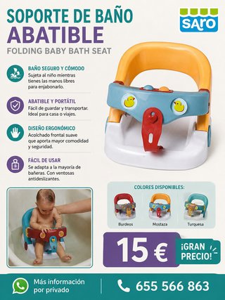 Soporte Baño Bebé Abatible Saro