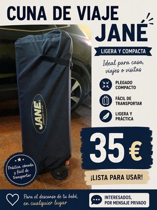 Cuna de viaje Jane plegable y compacta