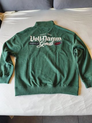 Sudadera Gods verde con cremallera