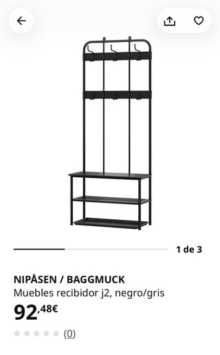 Mobile ingresso nero Ikea