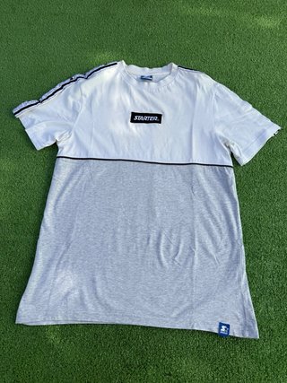 Camiseta Starter gris y blanca