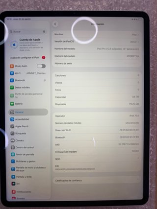iPad Pro 12.9 4ª Gen 128GB WiFi+LTE