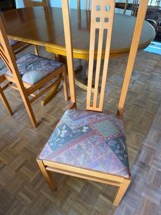 Mesa extensible madera y 4 sillas