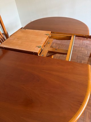 Mesa extensible madera y 4 sillas