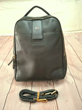 Mochila Piel Piquadro Negra Poco Uso