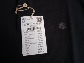 Polo negro Hombre Talla M