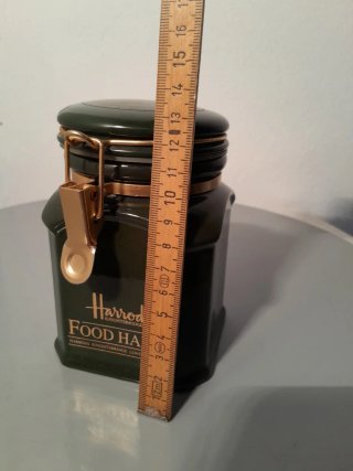 Barattolo Harrods Food Halls Ceramica Verde Oro