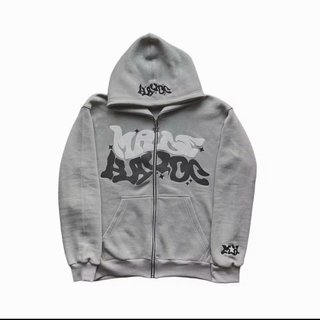 Sudadera con capucha y cremallera con letras