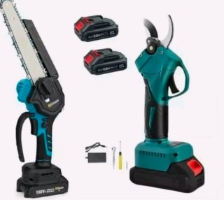 Kit Potatura Motosega + cesoia + 2 Batterie 48V