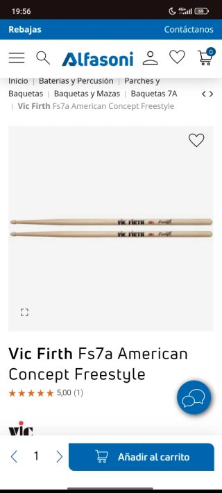 Baquetas Vic Firth 7A Freestyle Baquetas