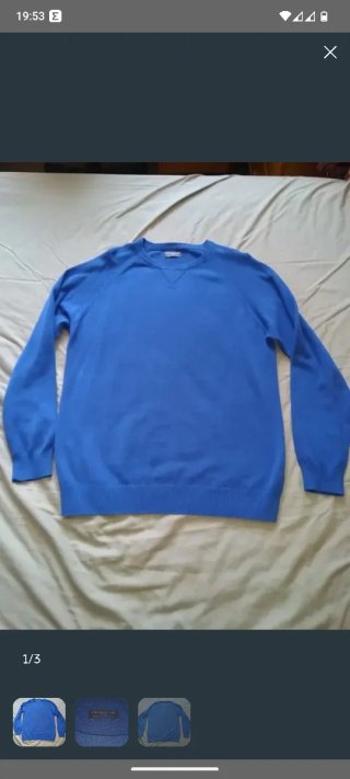 Lote 2 jerseys Primark azul y naranja talla L