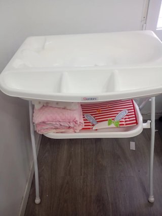 Bañera cambiador bebe con cajonera de cinco cajone