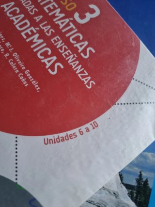 Libro Matemáticas. 3° eso