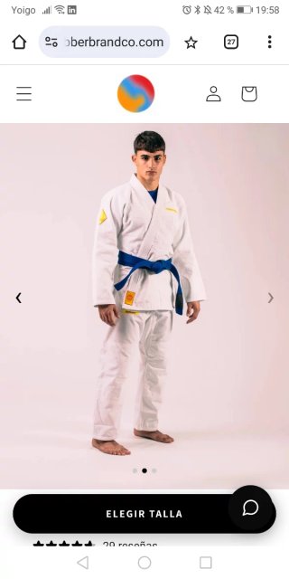 Kimono Jiu Jitsu Rubber Brand Hombre blanco Talla