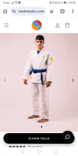 Kimono Jiu Jitsu Rubber Brand Hombre blanco Talla