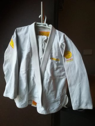 Kimono Jiu Jitsu Rubber Brand Hombre blanco Talla