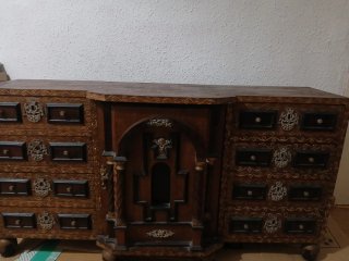 Mueble Antiguo Madera y Metal