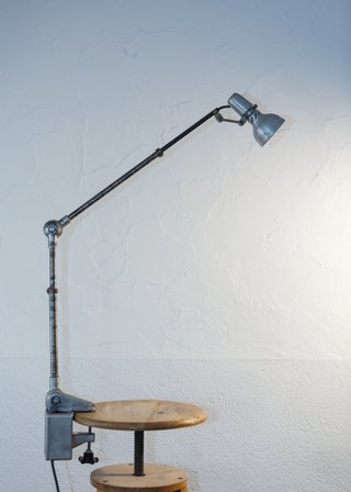 Lámpara Industrial Lumina Breveté. Francia Años 50