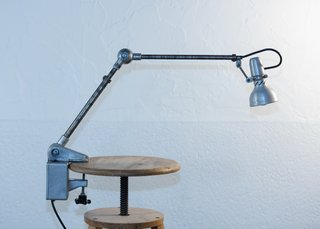 Lámpara Industrial Lumina Breveté. Francia Años 50