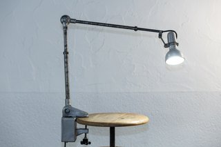 Lámpara Industrial Lumina Breveté. Francia Años 50