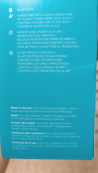 Amazon Echo Pop Altoparlante Intelligente Nero