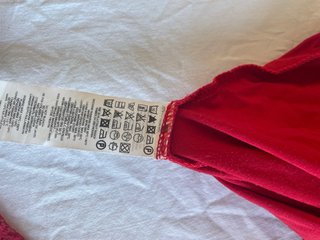 Vestido rojo encaje manga larga
