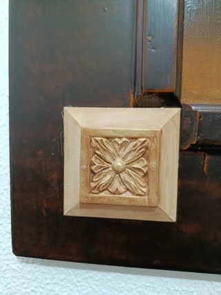 Cuadro antiguo flores pintadas a mano