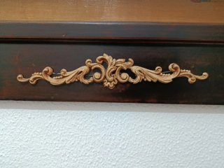 Cuadro antiguo flores pintadas a mano