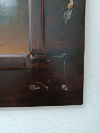 Cuadro antiguo flores pintadas a mano