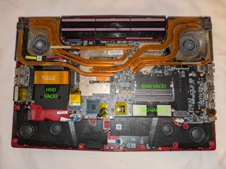 MSI GE63 Raider PARA PIEZAS/REPARAR GPU Averiada