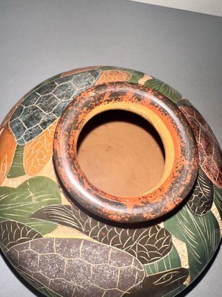 Vaso Etnico Artigianale Ceramica Brunita