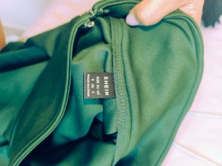 Falda mujer midi verde barata