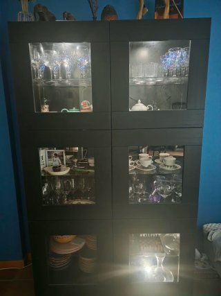 Armario BESTÅ Ikea Negro y Transparente
